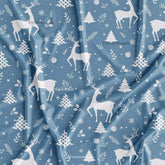 Ink Blue Christmas Baby Digital Printed Fabric Material Online